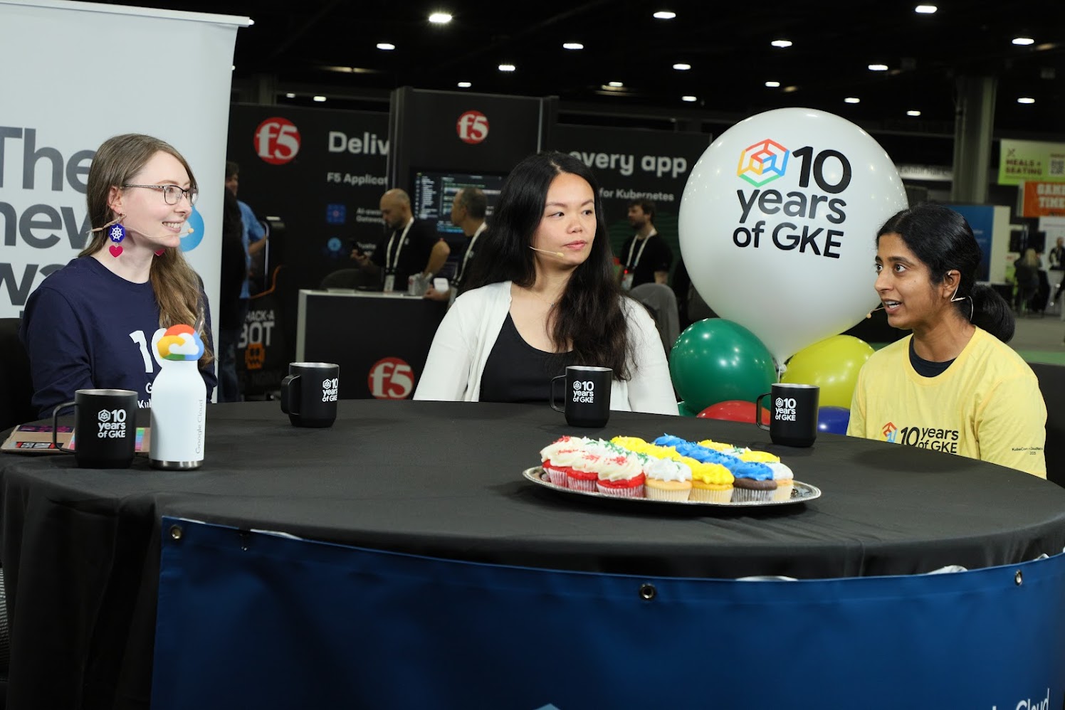 Kaslin Fields, manager at Google Cloud, Amie Wei, the GKE Hackathon Winner, and Shubhika Taneja, manager at Google Cloud, spoke with theCUBE about the hackathon during KubeCon NA.