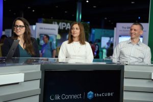 Nicole Tumblin, head of the Business Operations, Analytics and AI Business Unit Operations, Analytics and AI Business Unit at Qlik, Olga Garagonich, data visualization team lead at BT Group, and Mike Gulvin, data analytics and data visualization lead for consumer marketing at BT Group, talk with theCUBE about structured data – Qlik Connect 2025.